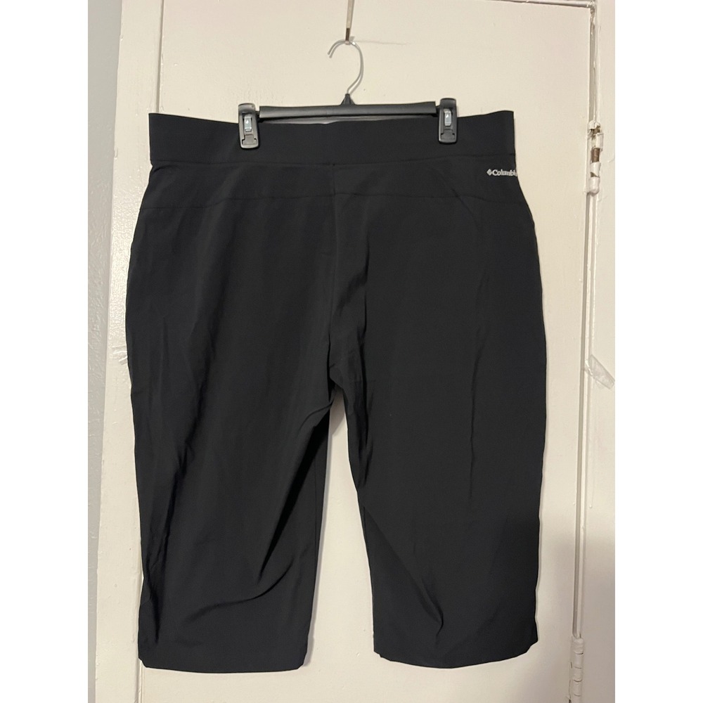 Columbia Anytime Casual Black Pull On Capri Pants Womens XXL Stretch Hiking - Picture 4 of 9